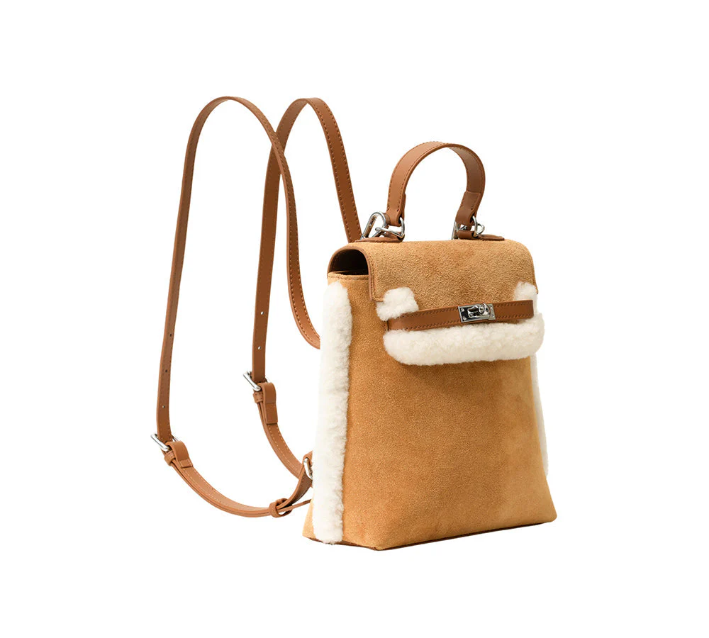 Women Fluffy Wool Adjustable Strap Over Shoulder Kenny Bag - Image 8