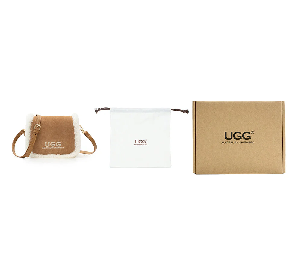 Women Fluffy Wool Adjustable Strap Over Shoulder Messenger Bag - Image 9