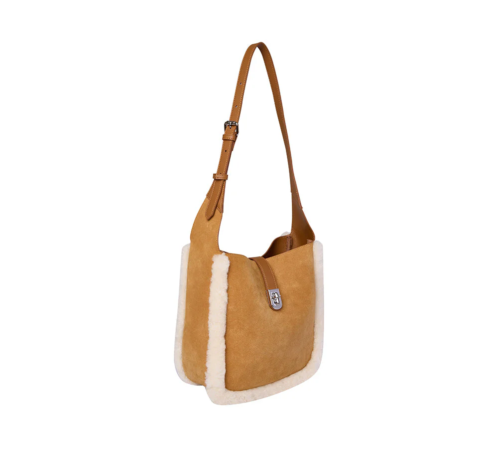 Women Fluffy Wool Over Shoulder Bag Dona - Image 3