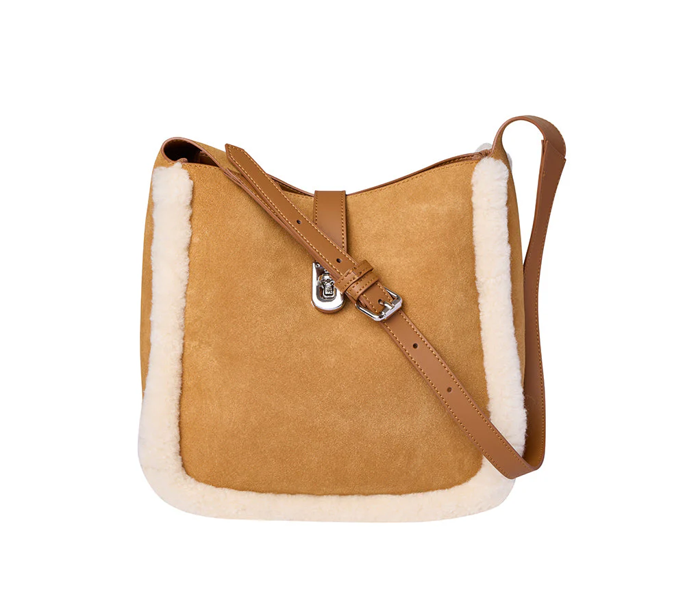 Women Fluffy Wool Over Shoulder Bag Dona - Image 5