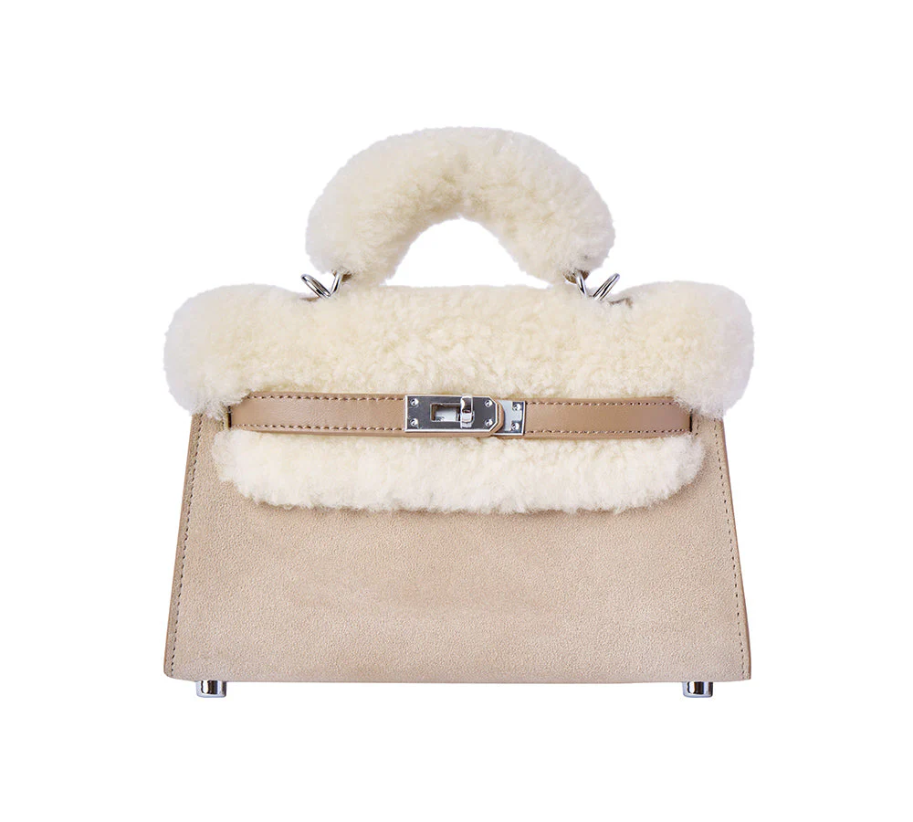 Women Fluffy Wool Over Shoulder Bag Frostie - Image 10