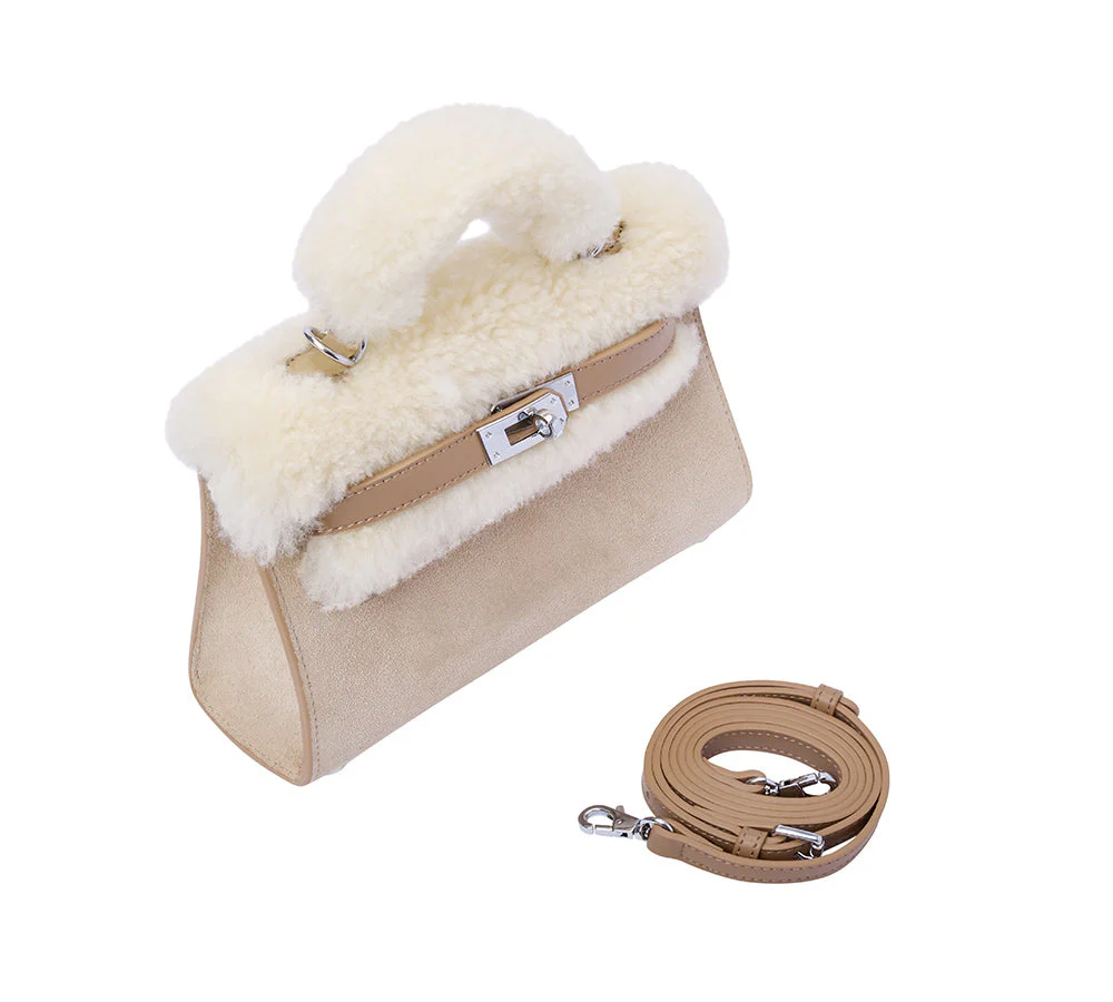 Women Fluffy Wool Over Shoulder Bag Frostie - Image 12