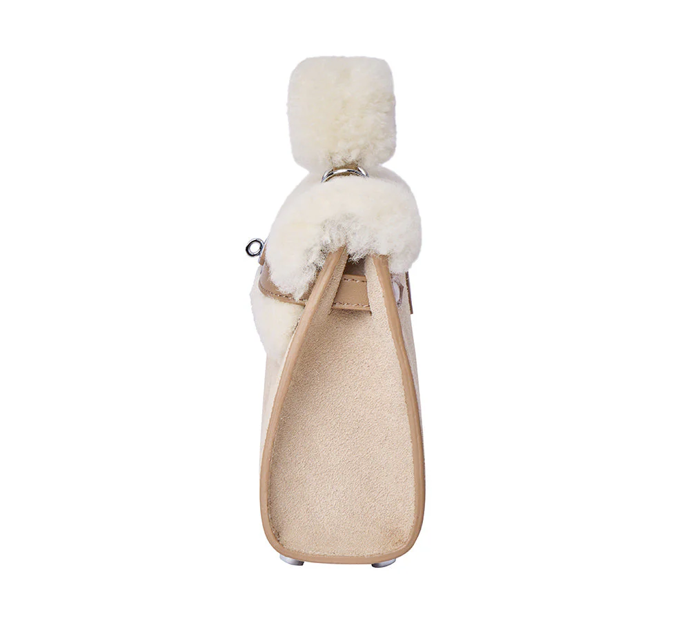 Women Fluffy Wool Over Shoulder Bag Frostie - Image 13