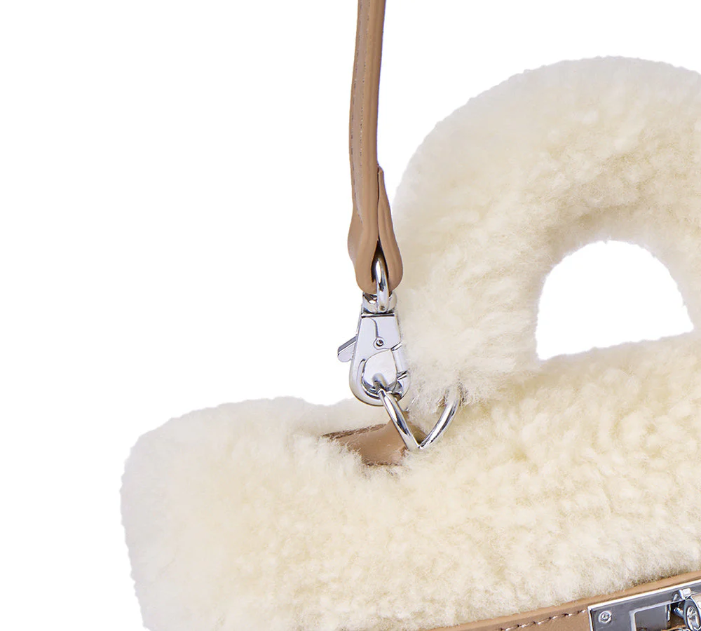Women Fluffy Wool Over Shoulder Bag Frostie - Image 15