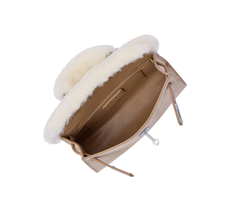 Women Fluffy Wool Over Shoulder Bag Frostie - Image 16
