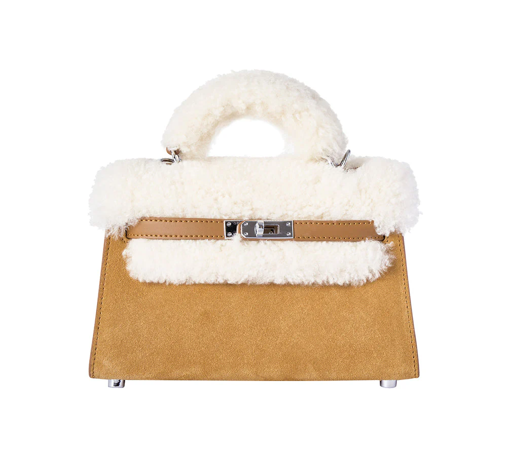 Women Fluffy Wool Over Shoulder Bag Frostie - Image 2