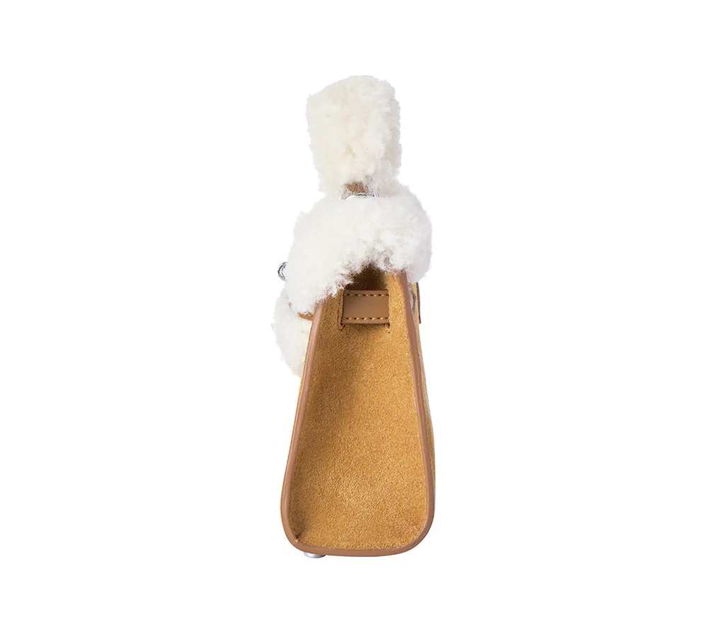 Women Fluffy Wool Over Shoulder Bag Frostie - Image 5