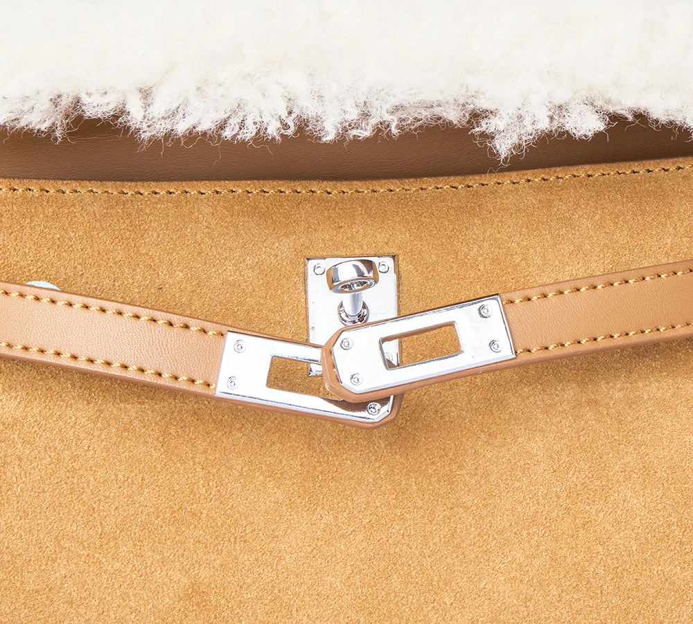 Women Fluffy Wool Over Shoulder Bag Frostie - Image 9