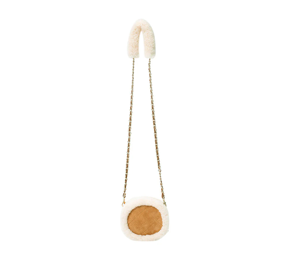 Women Fluffy Wool Over Shoulder Ovelle Bag - Image 7