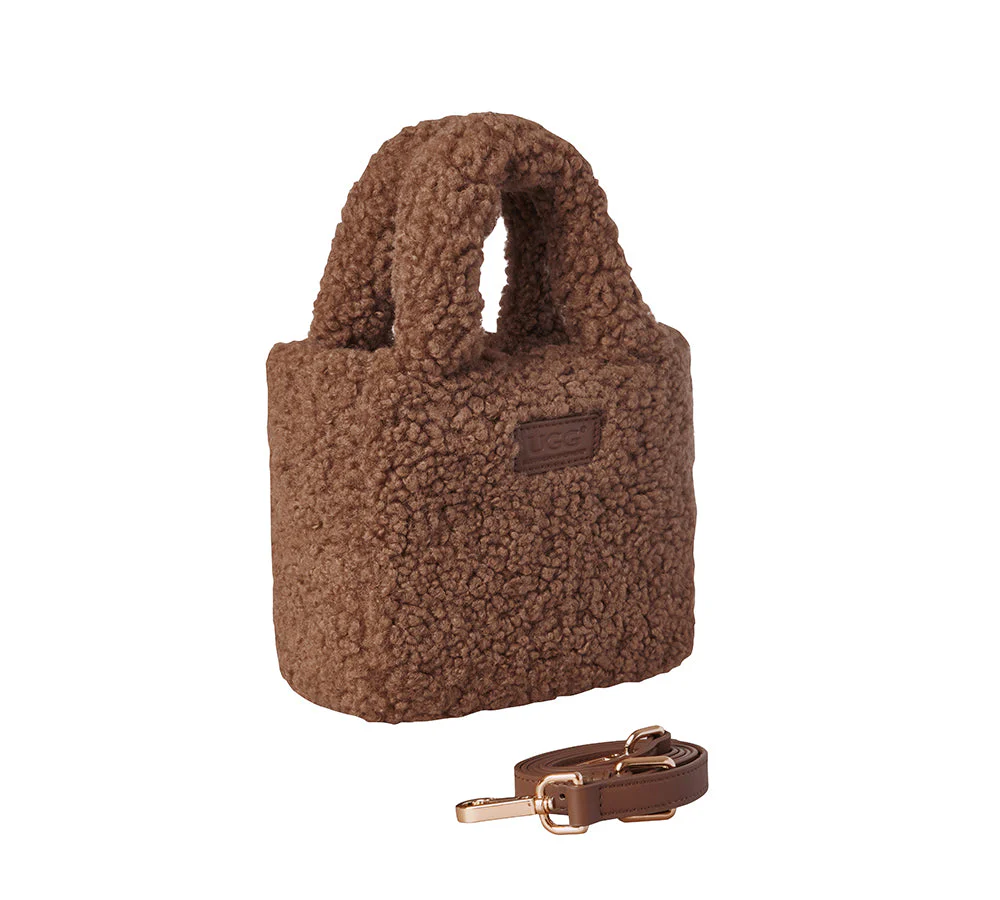 Women Hand Over Shoulder Fluffy Boucle Bag - Image 11