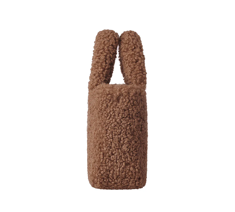Women Hand Over Shoulder Fluffy Boucle Bag - Image 14