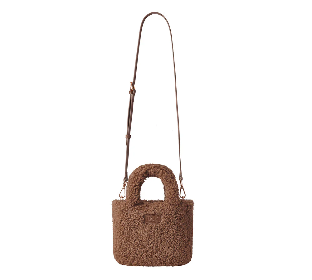 Women Hand Over Shoulder Fluffy Boucle Bag - Image 16