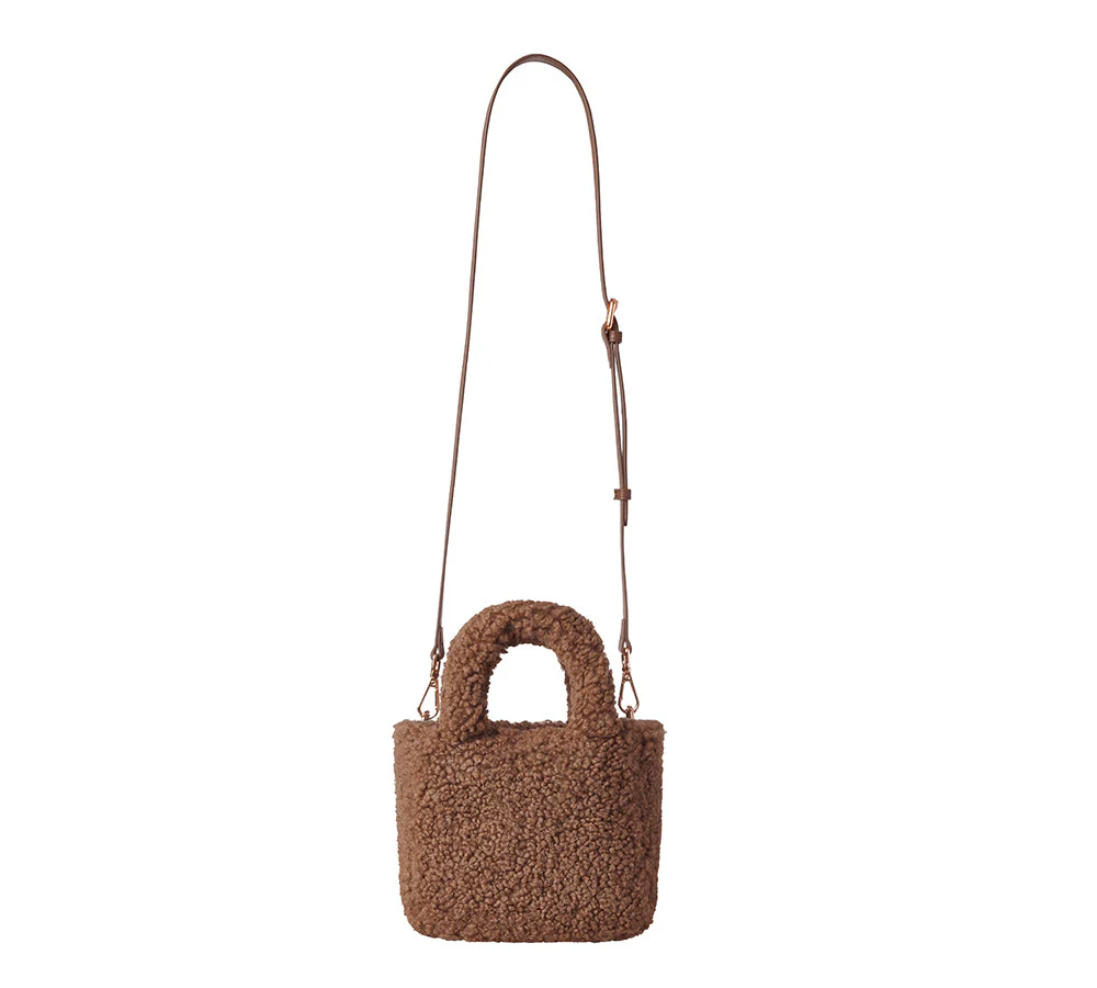 Women Hand Over Shoulder Fluffy Boucle Bag - Image 17
