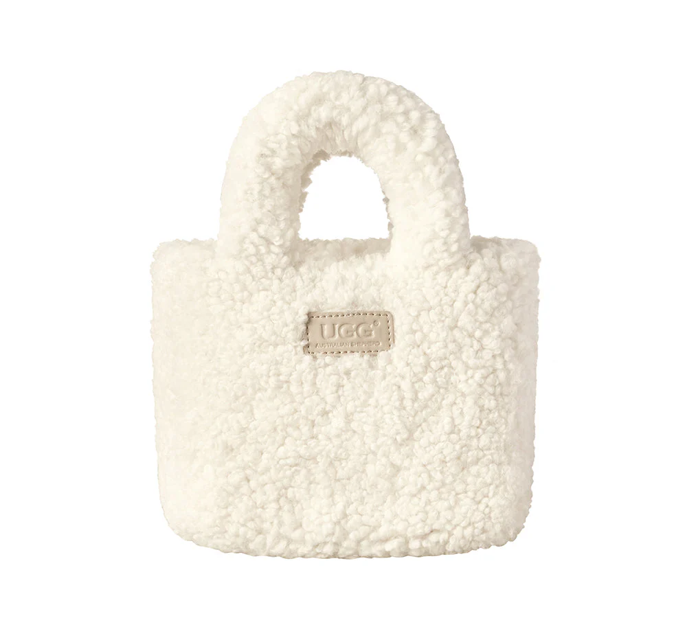 Women Hand Over Shoulder Fluffy Boucle Bag - Image 4