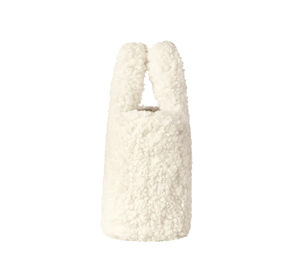 Women Hand Over Shoulder Fluffy Boucle Bag - Image 5