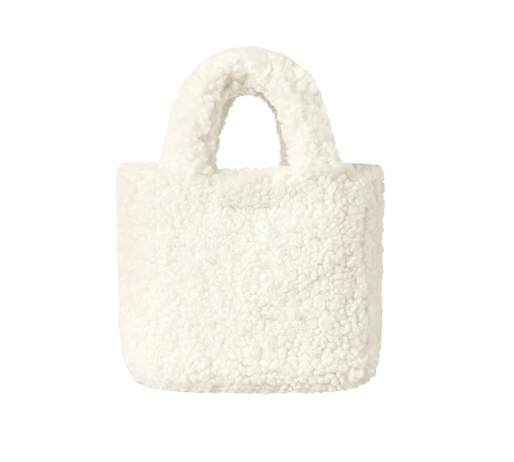 Women Hand Over Shoulder Fluffy Boucle Bag - Image 6