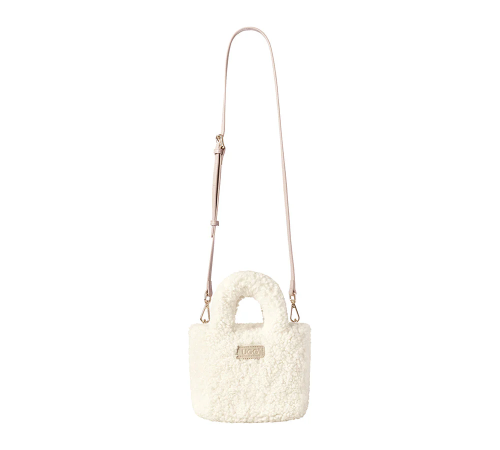 Women Hand Over Shoulder Fluffy Boucle Bag - Image 8