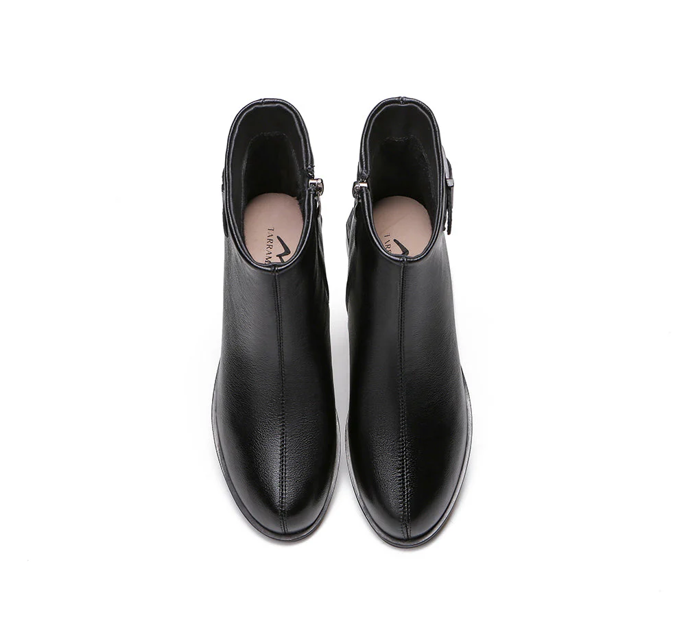 Women Leather Boots Pointed Toe Buckled Chelsea Boots Ivana - Image 6