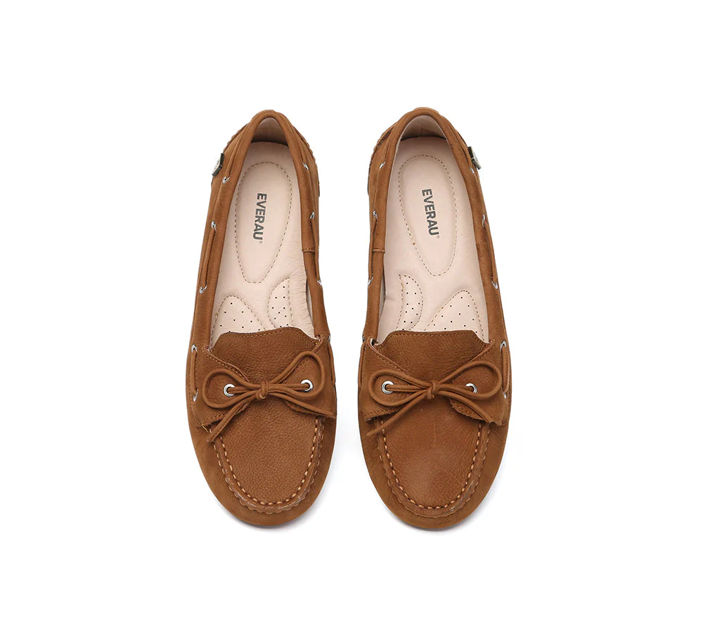 Women Leather Bow Casual Loafers Summer Moccasins Monty - Image 13