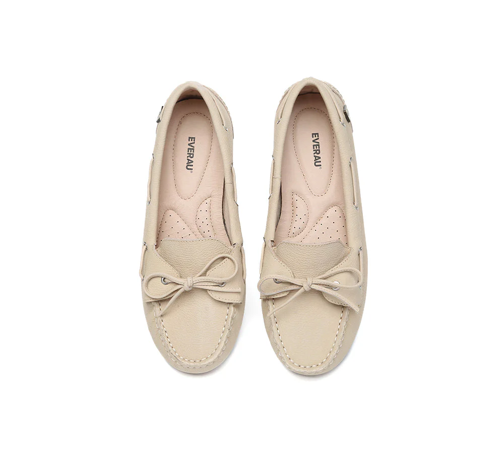 Women Leather Bow Casual Loafers Summer Moccasins Monty - Image 19