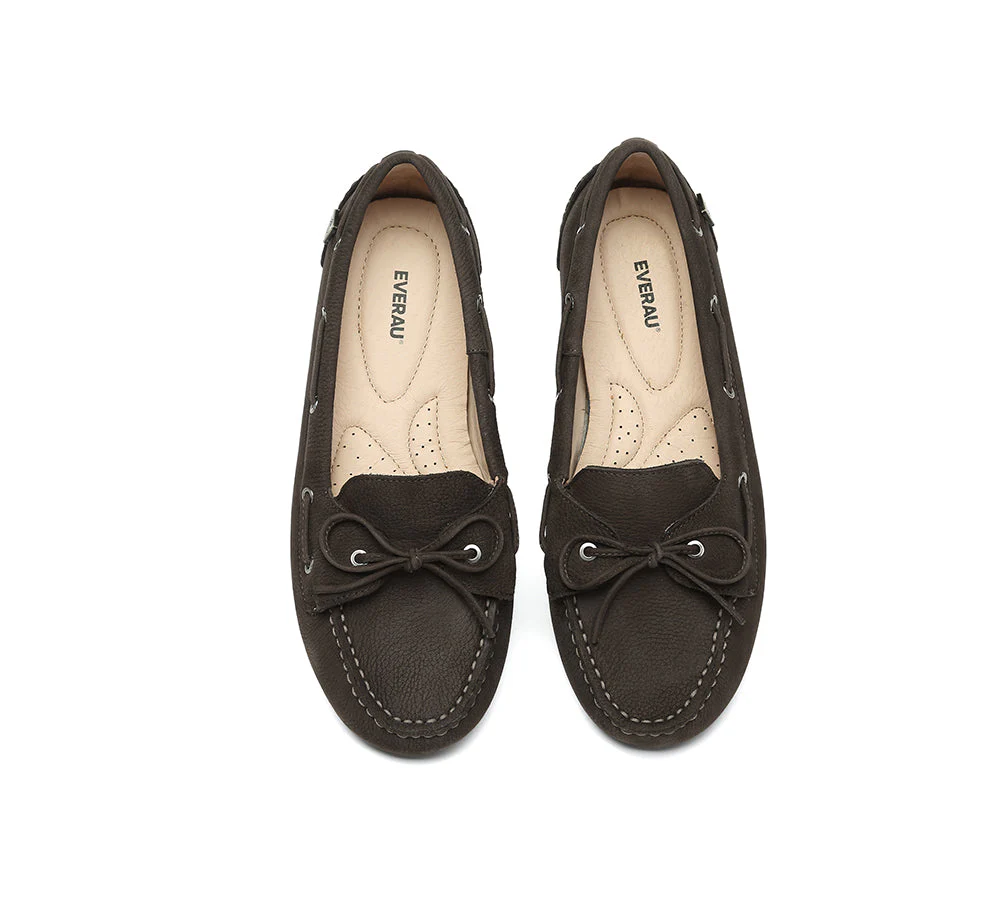 Women Leather Bow Casual Loafers Summer Moccasins Monty - Image 25