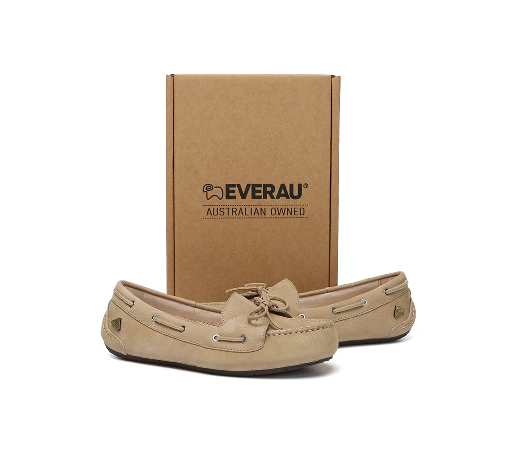 Women Leather Bow Casual Loafers Summer Moccasins Monty - Image 5