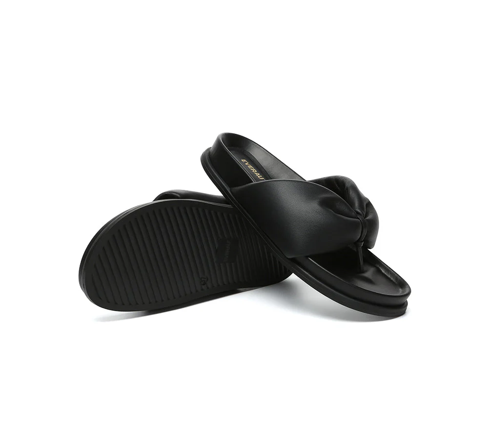 Women Leather Bow Thong Summer Sandals Bubble - Image 22