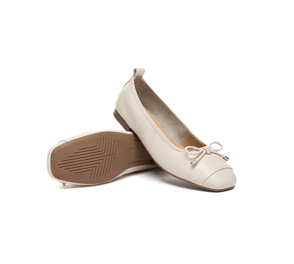 Women Leather Bow Ultra Soft Ballet Flats Suvel - Image 10