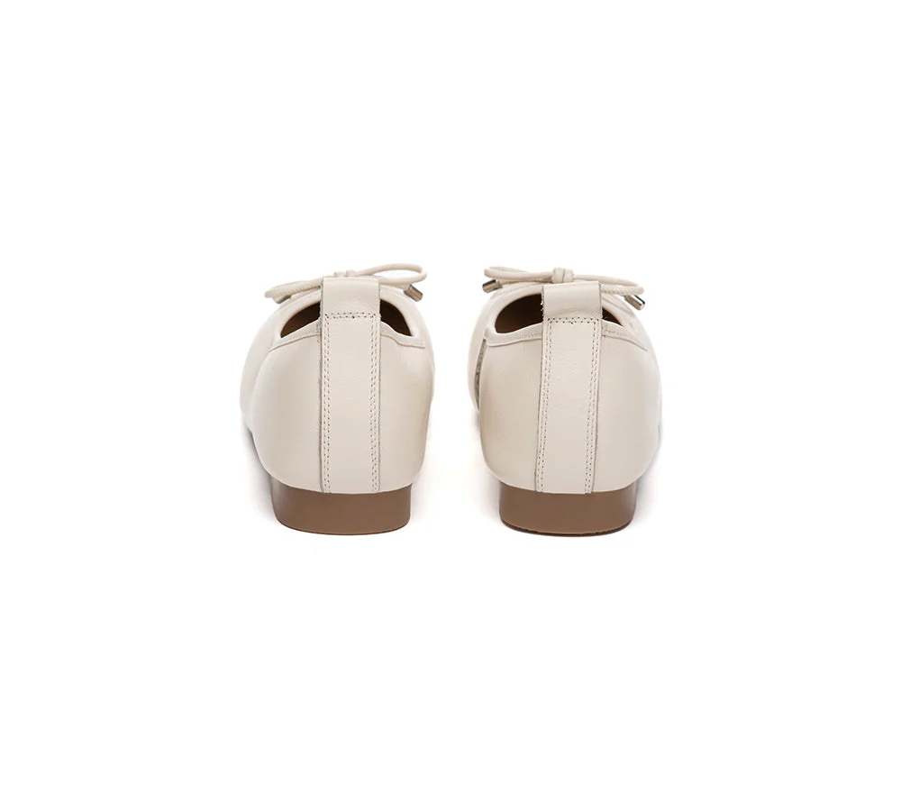Women Leather Bow Ultra Soft Ballet Flats Suvel - Image 14