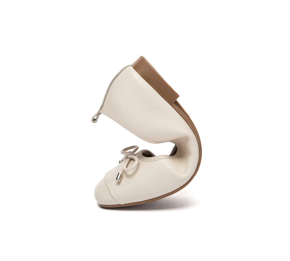 Women Leather Bow Ultra Soft Ballet Flats Suvel - Image 15