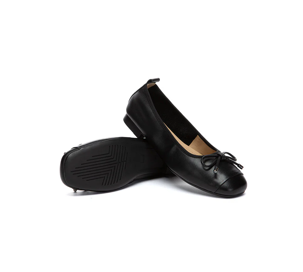 Women Leather Bow Ultra Soft Ballet Flats Suvel - Image 17