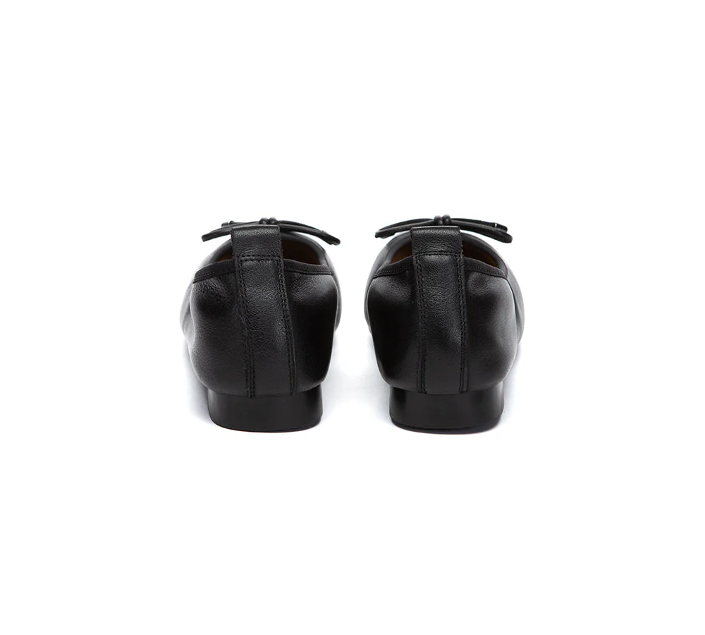 Women Leather Bow Ultra Soft Ballet Flats Suvel - Image 21