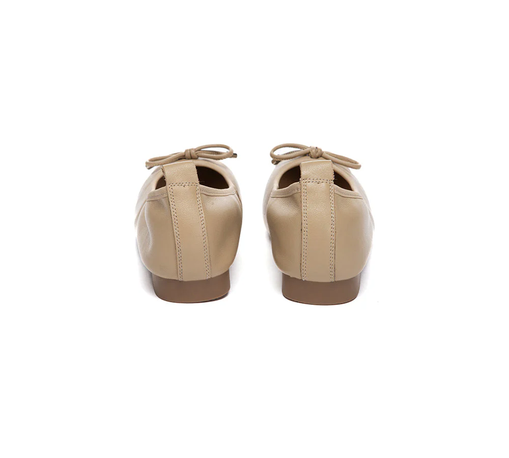 Women Leather Bow Ultra Soft Ballet Flats Suvel - Image 7
