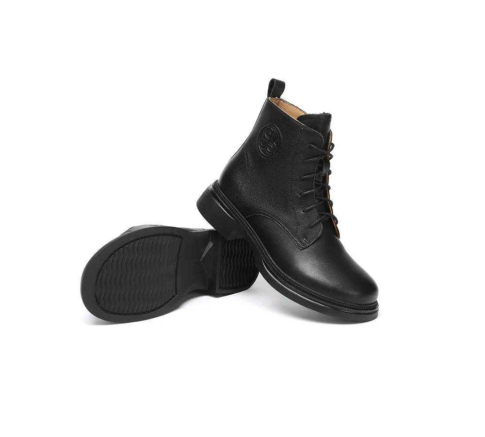 Women Leather Lace Up Ankle Boots Gabriela - Image 10