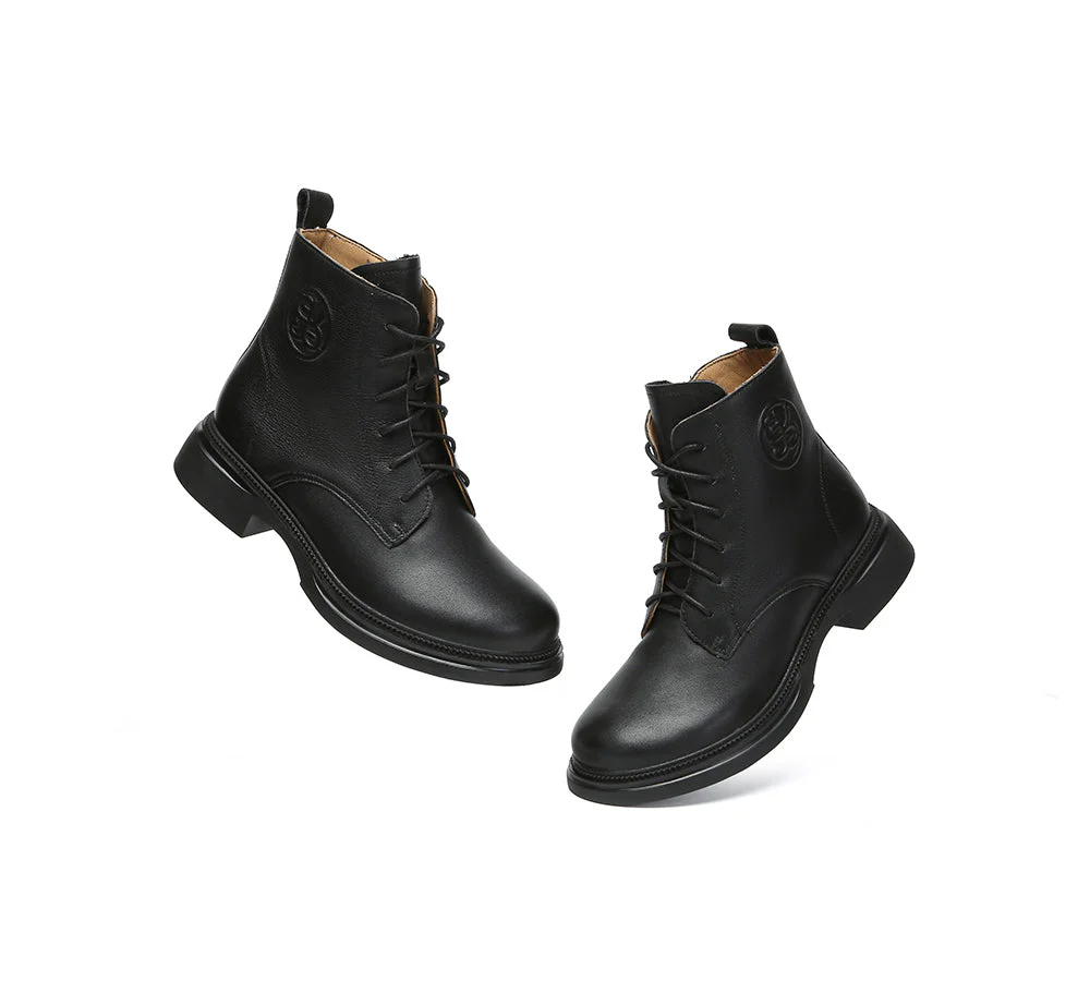 Women Leather Lace Up Ankle Boots Gabriela - Image 12