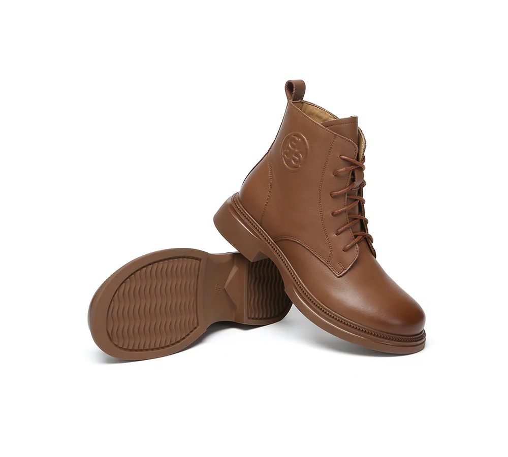 Women Leather Lace Up Ankle Boots Gabriela - Image 4