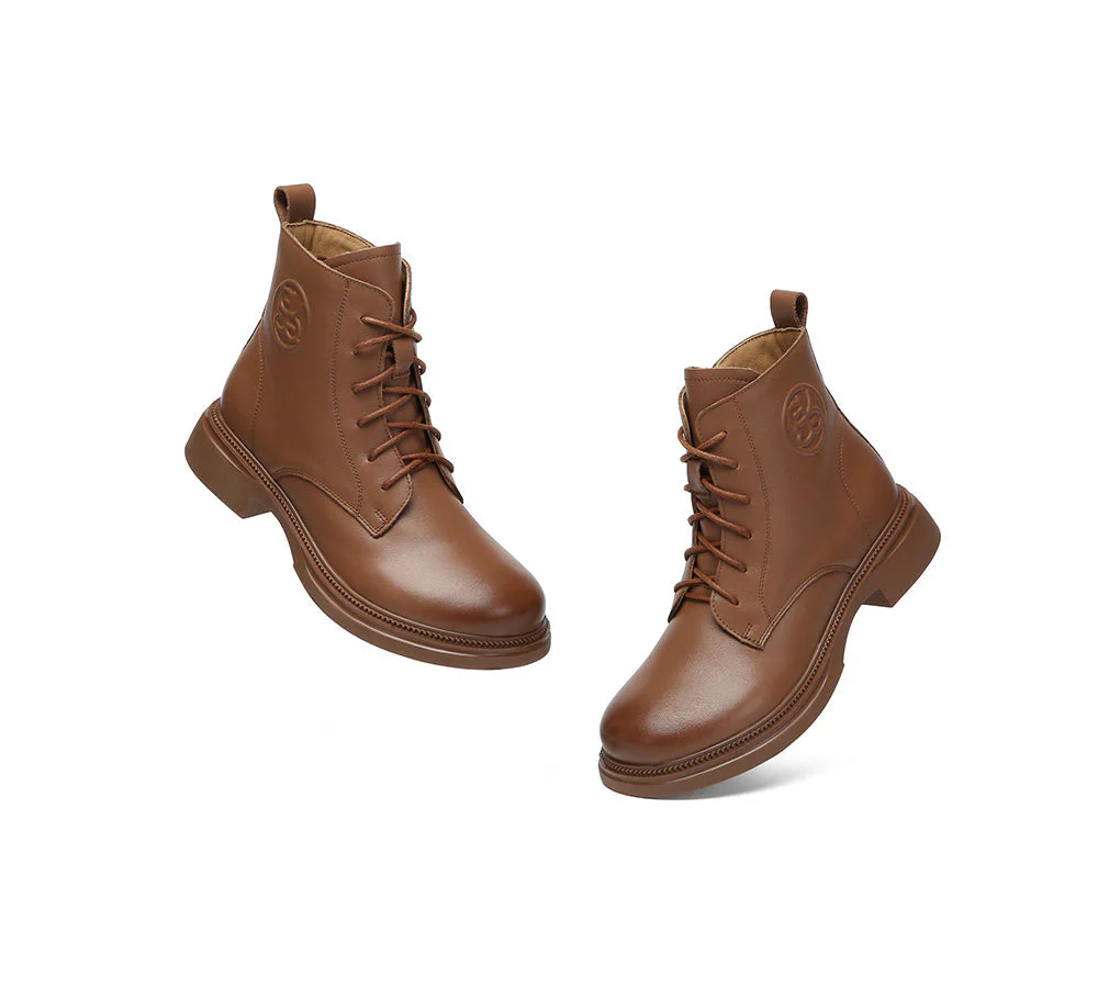 Women Leather Lace Up Ankle Boots Gabriela - Image 6