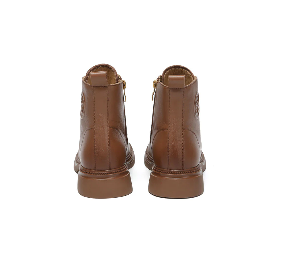 Women Leather Lace Up Ankle Boots Gabriela - Image 8