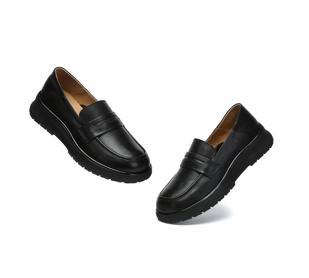 Women Leather Loafers Flexible Heel Flats Pansy - Image 11