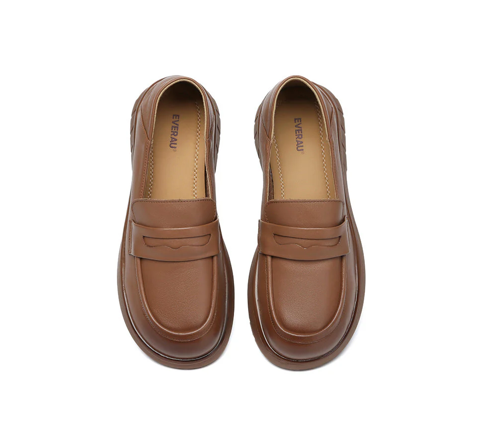 Women Leather Loafers Flexible Heel Flats Pansy - Image 6