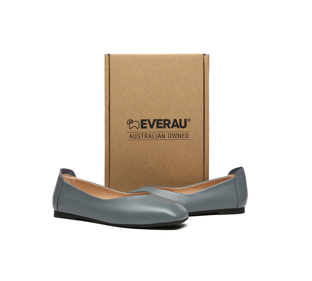 Women Leather Square Toe Ballet Flats Linda - Image 16