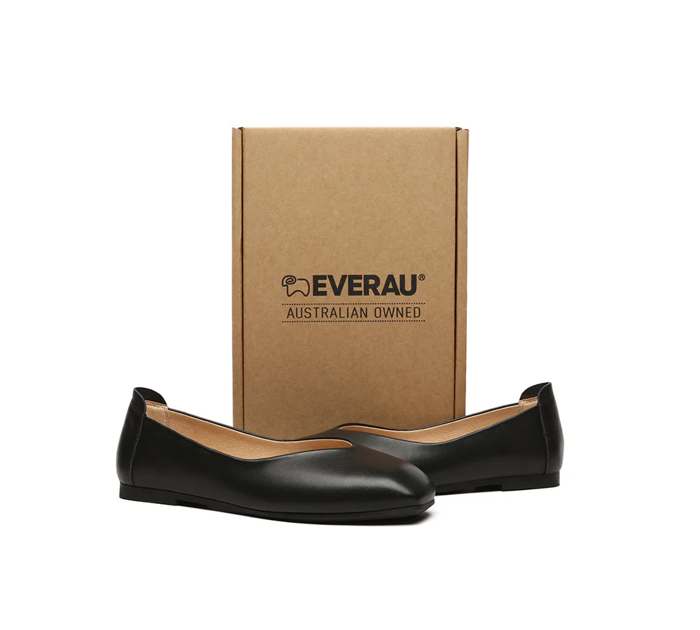 Women Leather Square Toe Ballet Flats Linda - Image 22