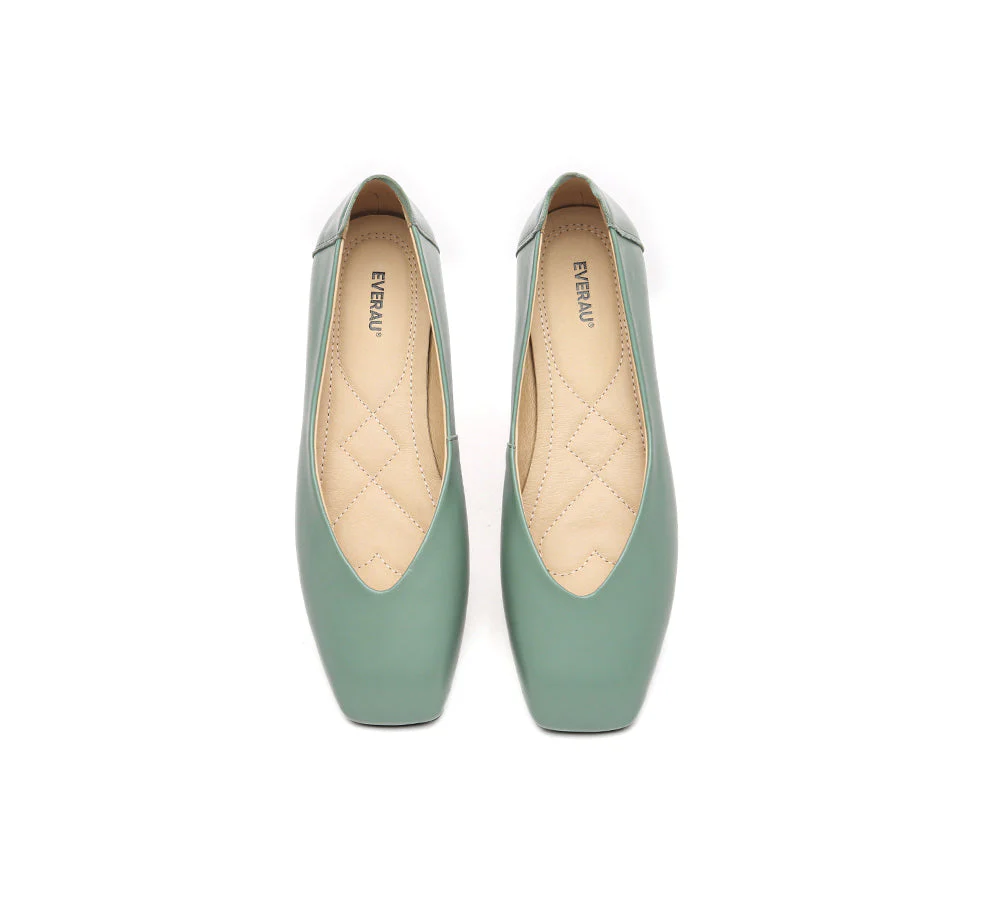 Women Leather Square Toe Ballet Flats Linda - Image 6