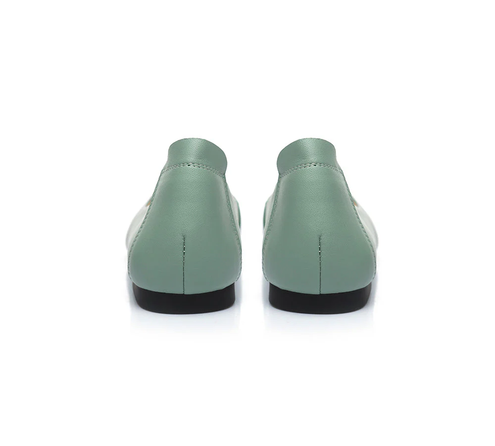 Women Leather Square Toe Ballet Flats Linda - Image 7