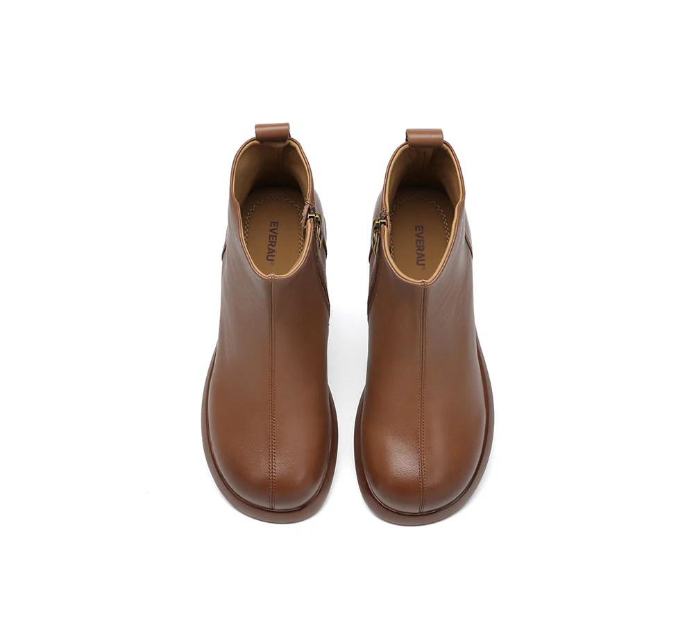 Women Leather Zipper Ankle Boots Chapple - Image 7