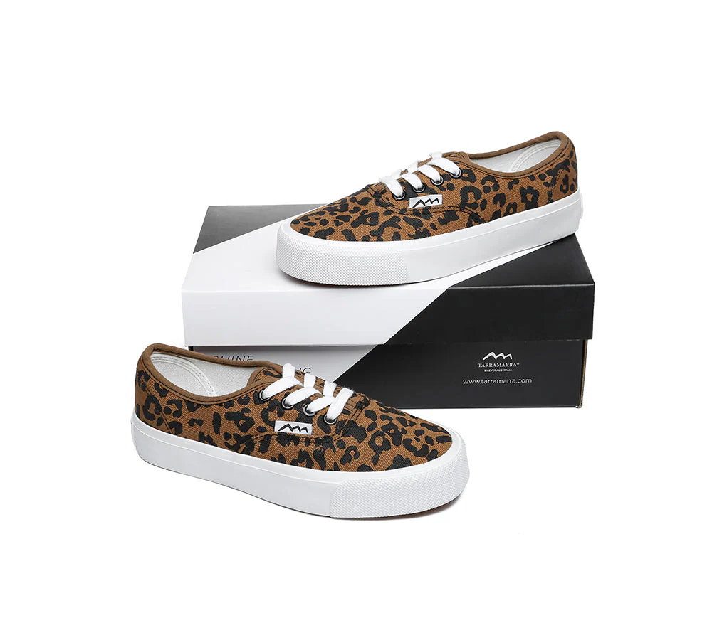 Women Leopard Print Sneakers Canvas Shoes Rana - Image 4