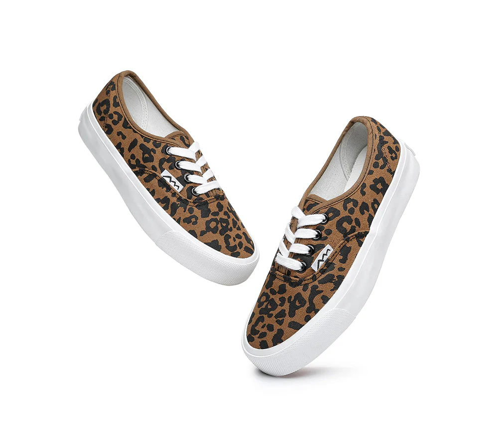 Women Leopard Print Sneakers Canvas Shoes Rana - Image 5