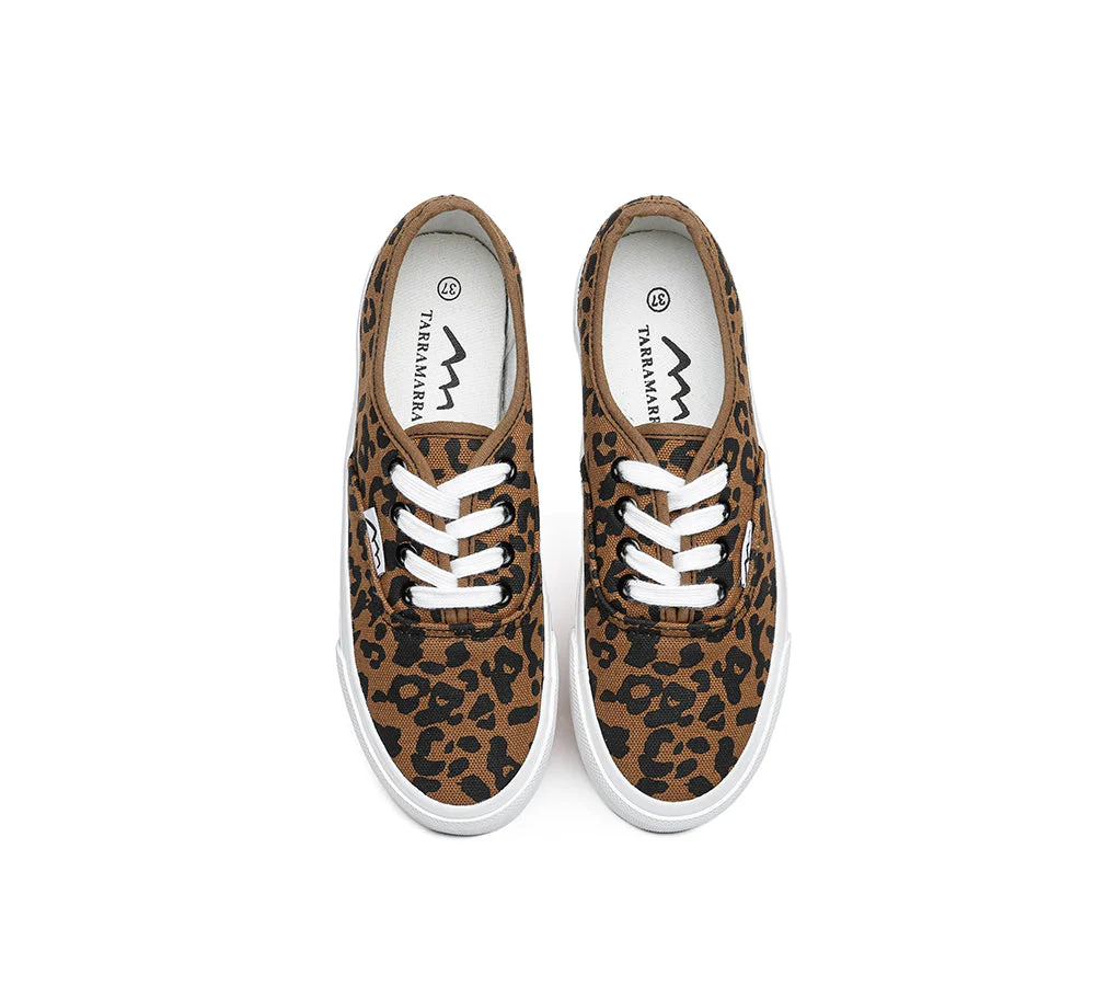 Women Leopard Print Sneakers Canvas Shoes Rana - Image 6