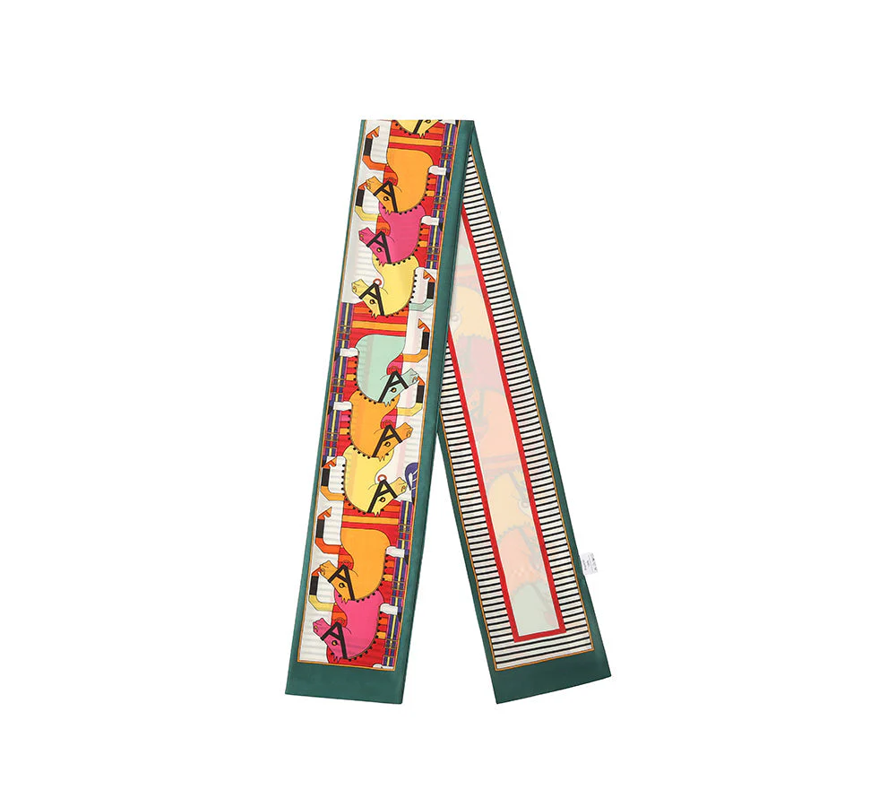 Women Long Silk Scarf - Image 32