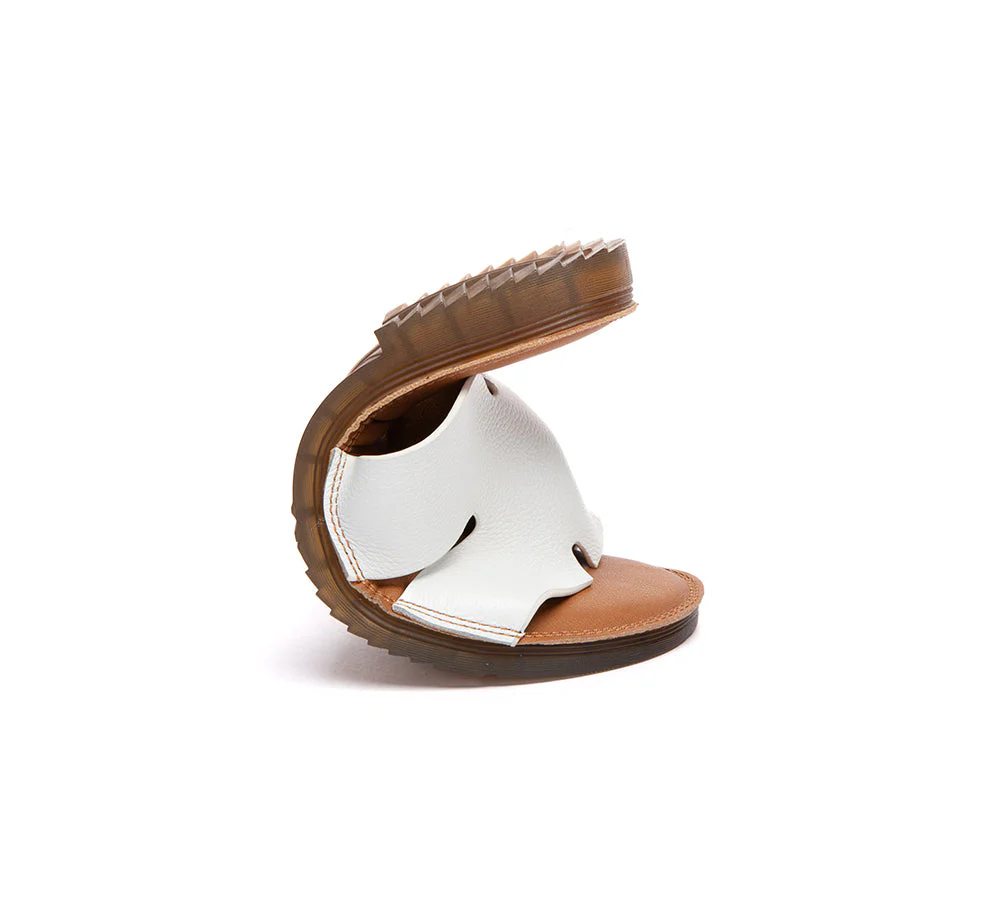 Women Slides Leather Ultra Soft Woven Flat Clovey - Image 15